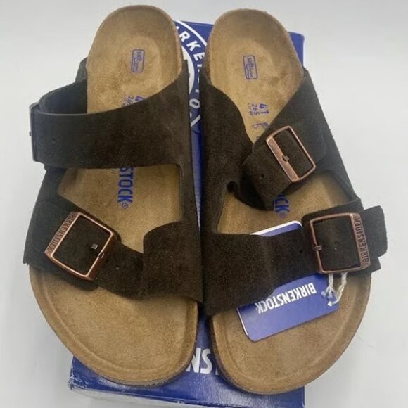 Birkenstock Arizona Bs Soft Footbed Mocca Suede 41 Reg - Picture 1 of 10